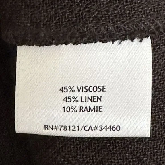 Eileen Fisher Open Cardigan Sweater Brown Linen Blend Womens Small‎ Petite PS - Picture 11 of 16